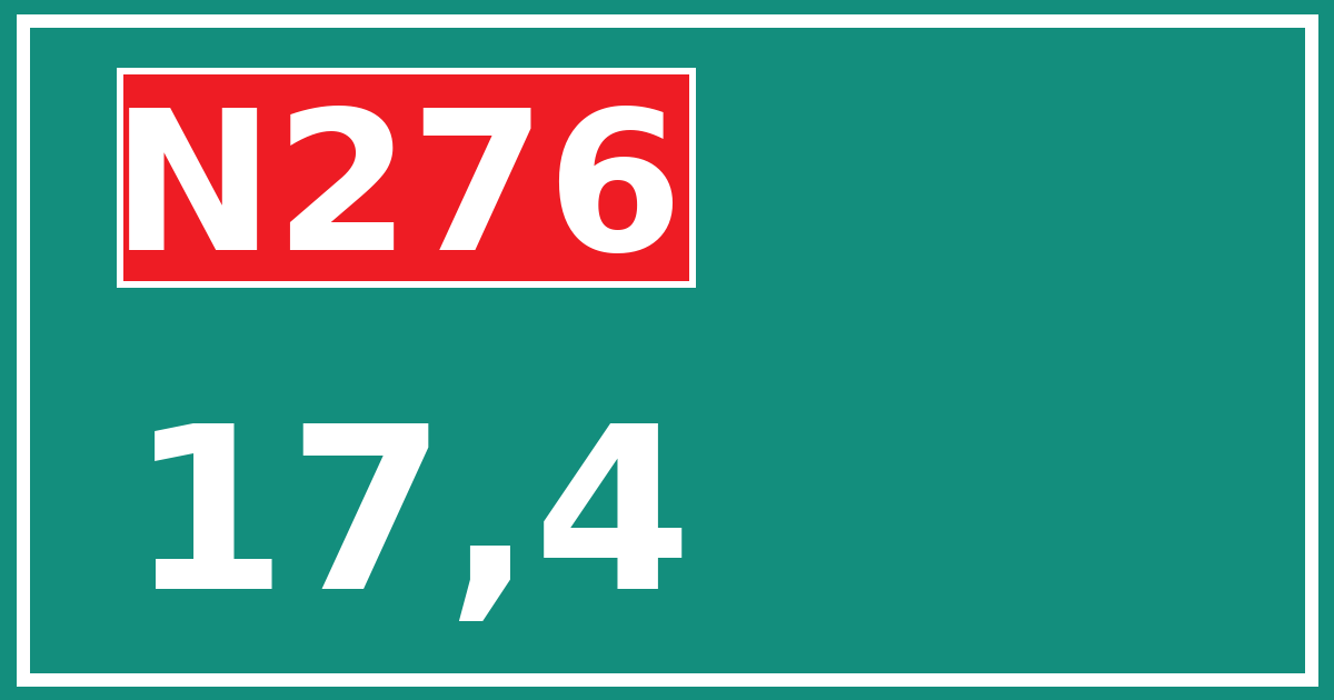 Hectometerbord N276 17,4