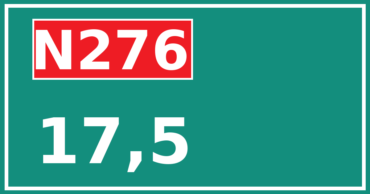 Hectometerbord N276 17,5