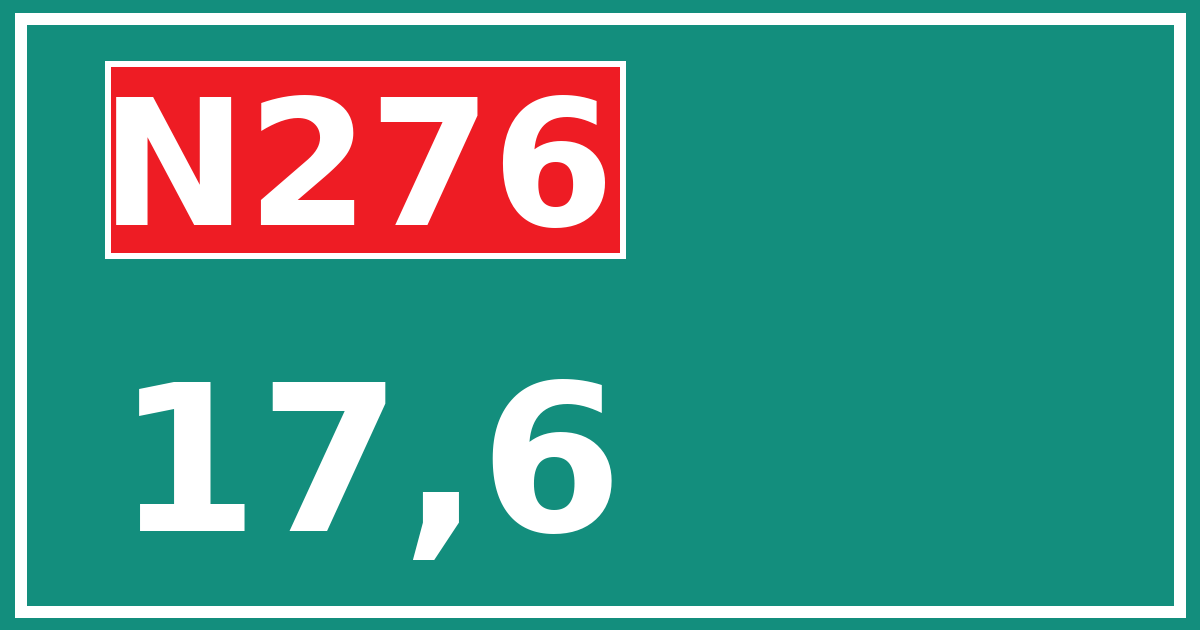 Hectometerbord N276 17,6