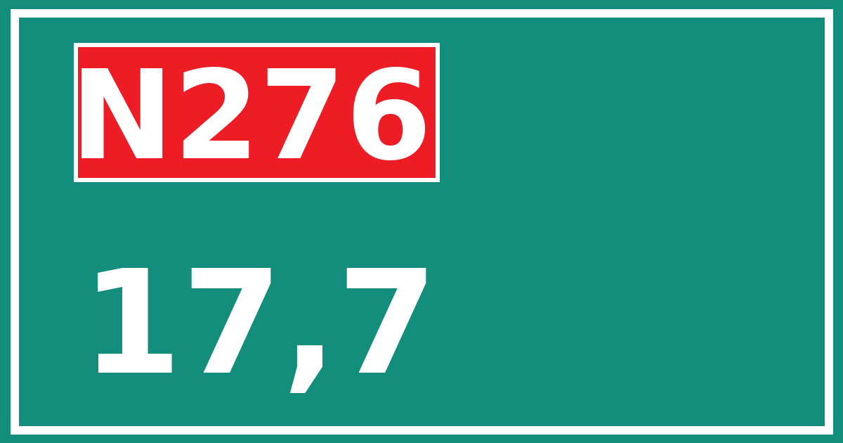Hectometerbord N276 17,7