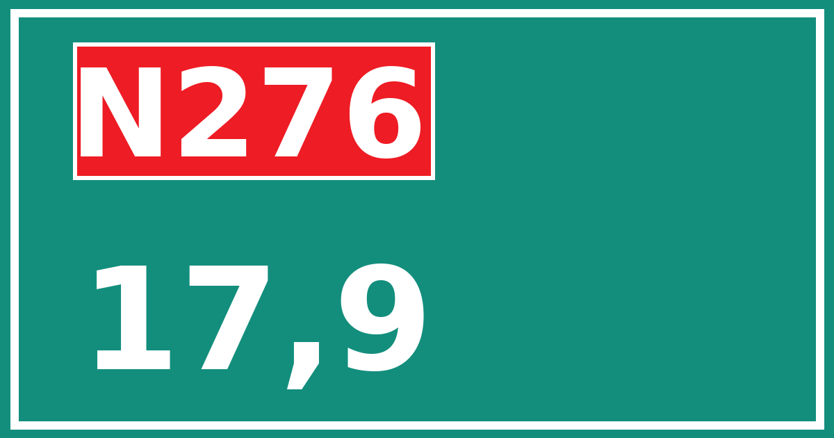 Hectometerbord N276 17,9