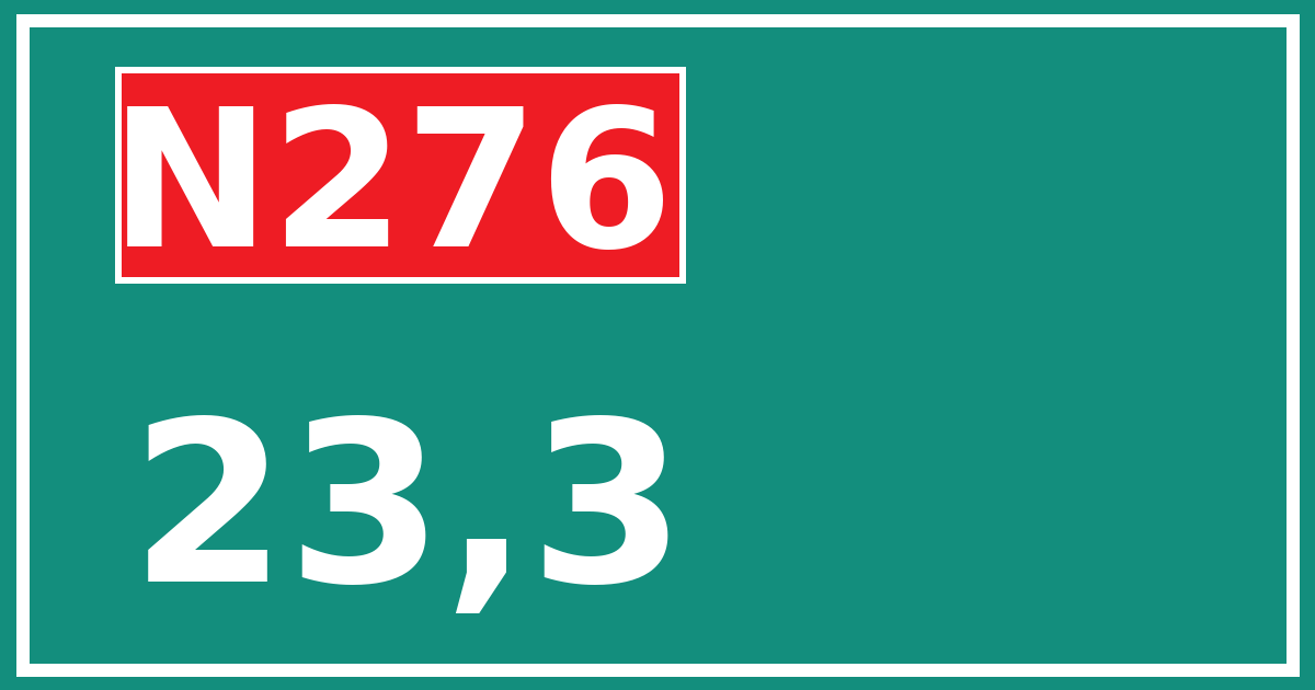 Hectometerbord N276 23,3