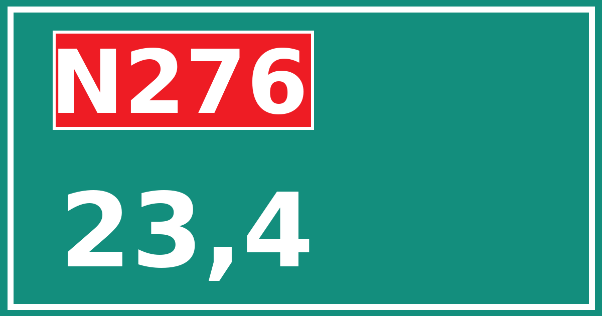 Hectometerbord N276 23,4