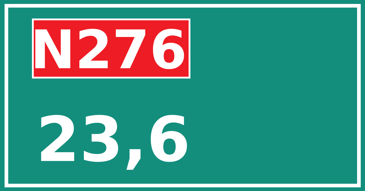 Hectometerbord N276 23,6