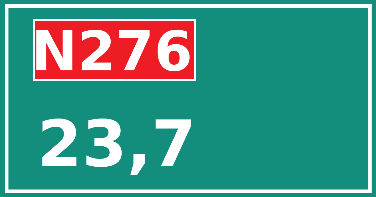 Hectometerbord N276 23,7