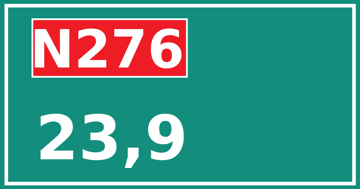 Hectometerbord N276 23,9