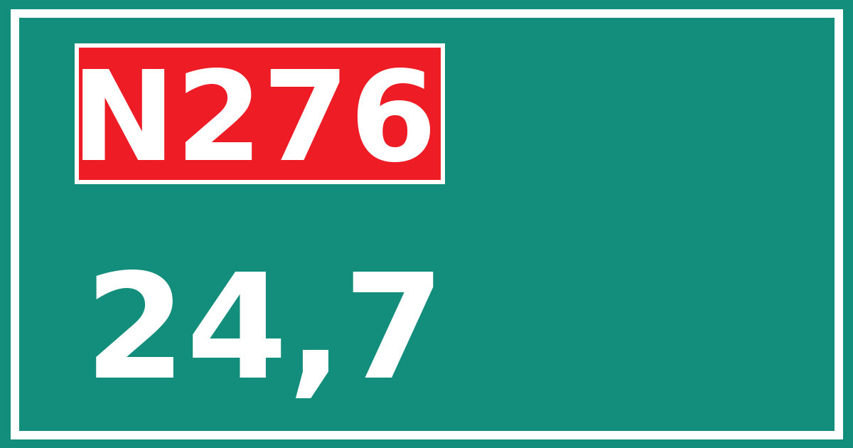 Hectometerbord N276 24,7