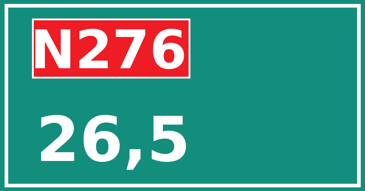 Hectometerbord N276 26,5