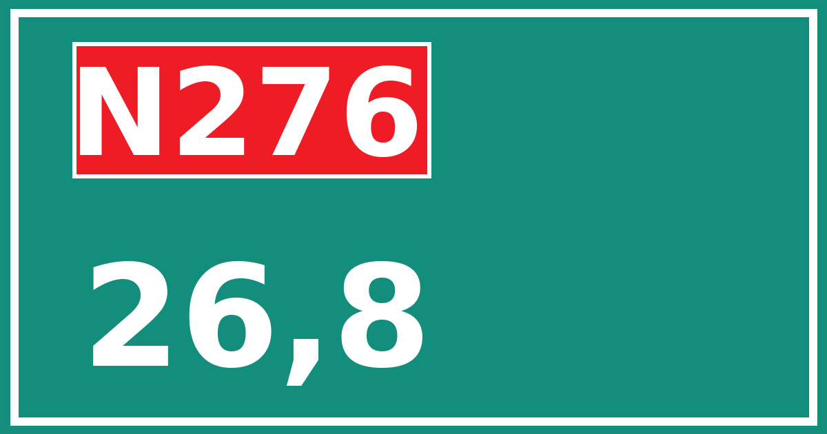 Hectometerbord N276 26,8