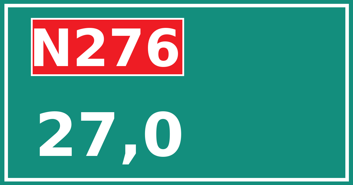 Hectometerbord N276 27,0