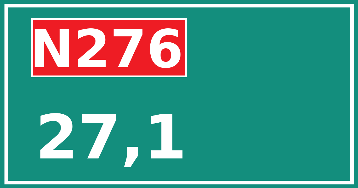 Hectometerbord N276 27,1