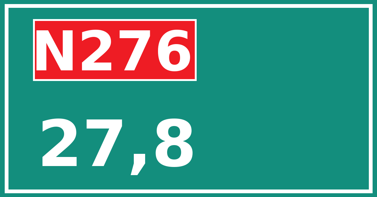 Hectometerbord N276 27,8
