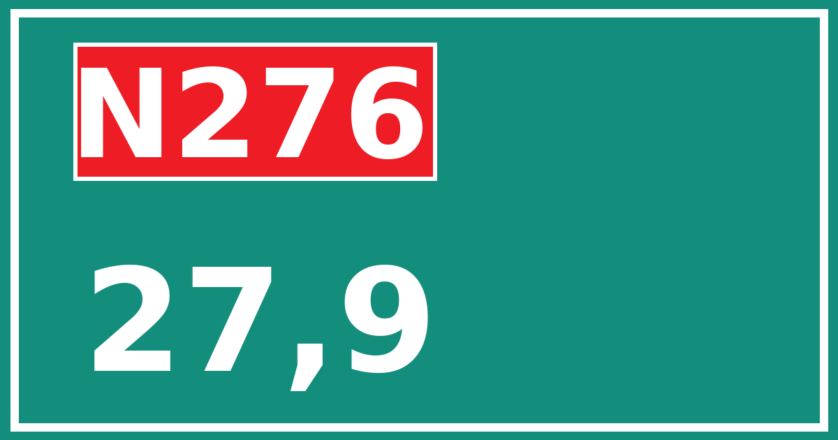Hectometerbord N276 27,9