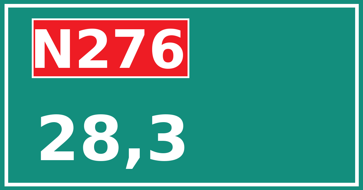 Hectometerbord N276 28,3