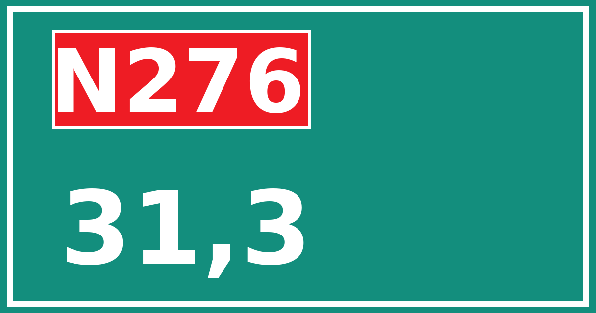 Hectometerbord N276 31,3