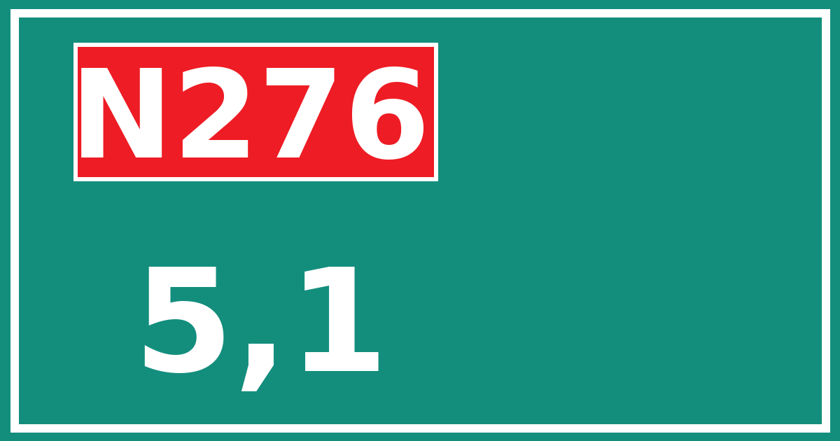 Hectometerbord N276 5,1