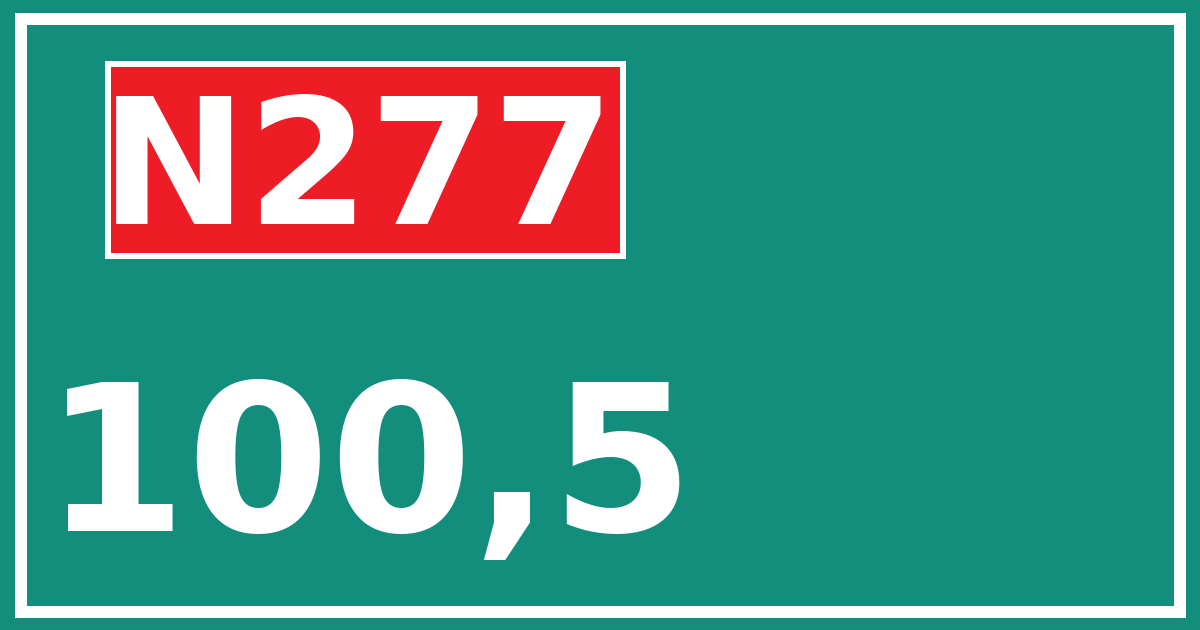 Hectometerbord N277 100,5