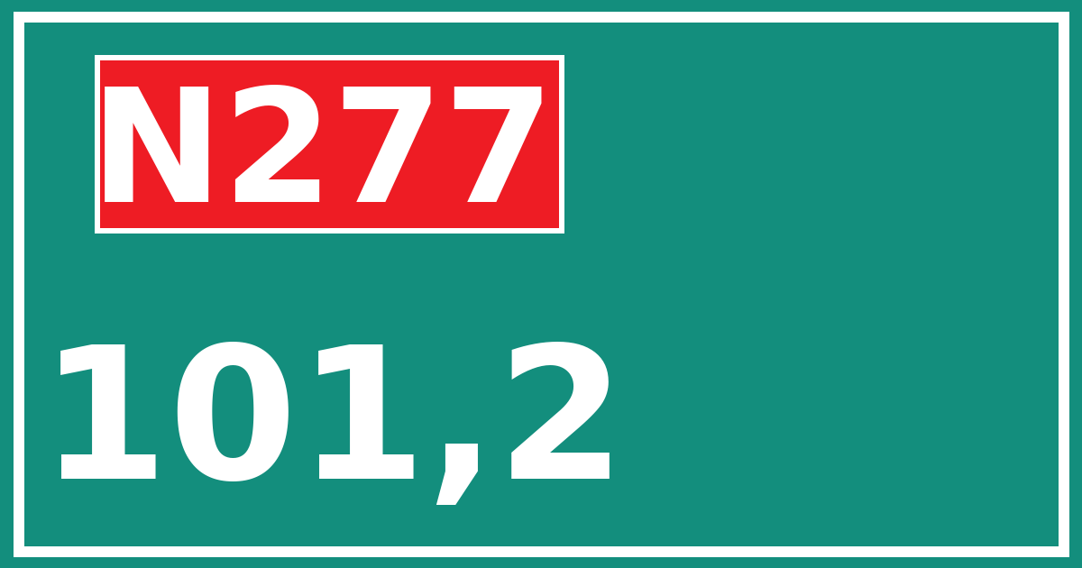 Hectometerbord N277 101,2