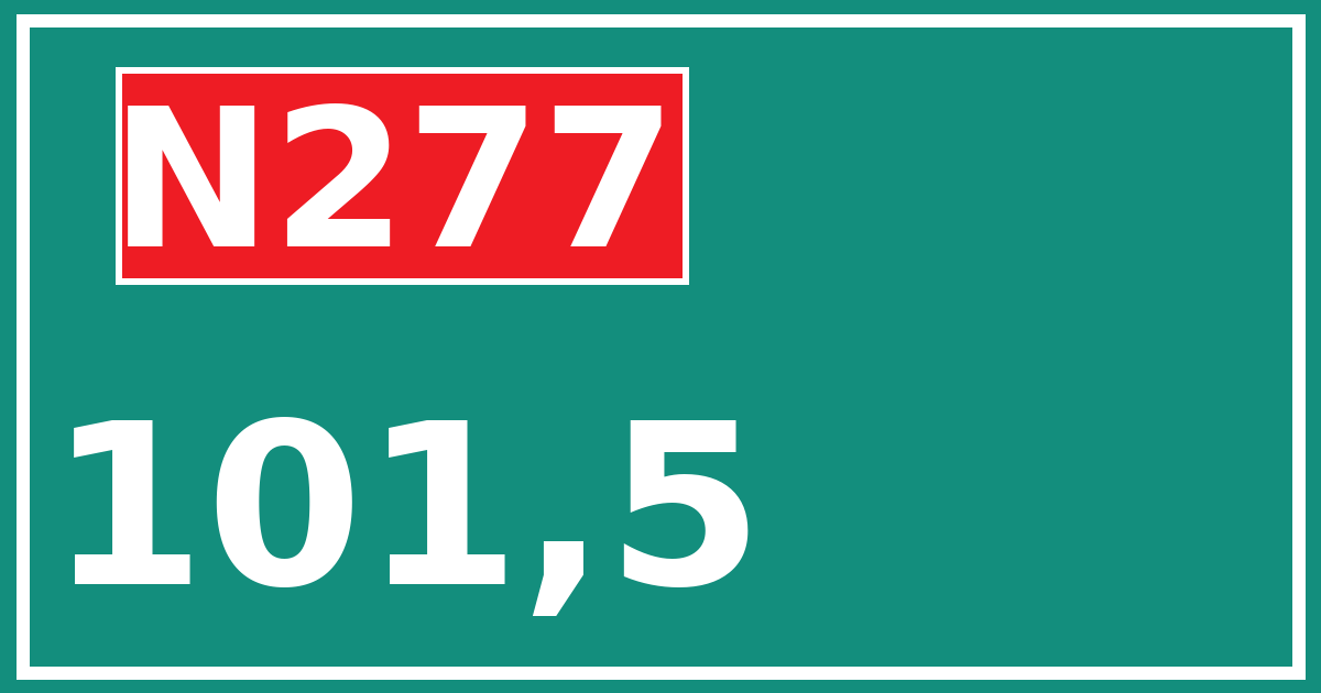 Hectometerbord N277 101,5