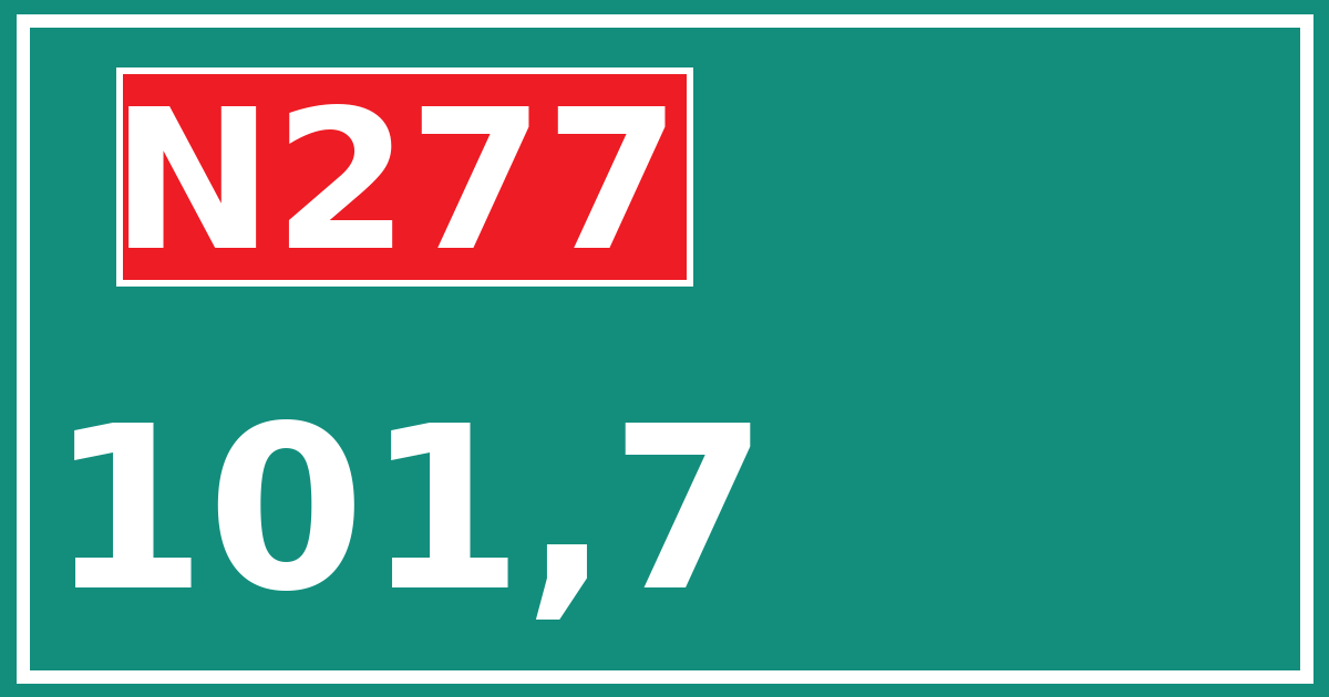 Hectometerbord N277 101,7