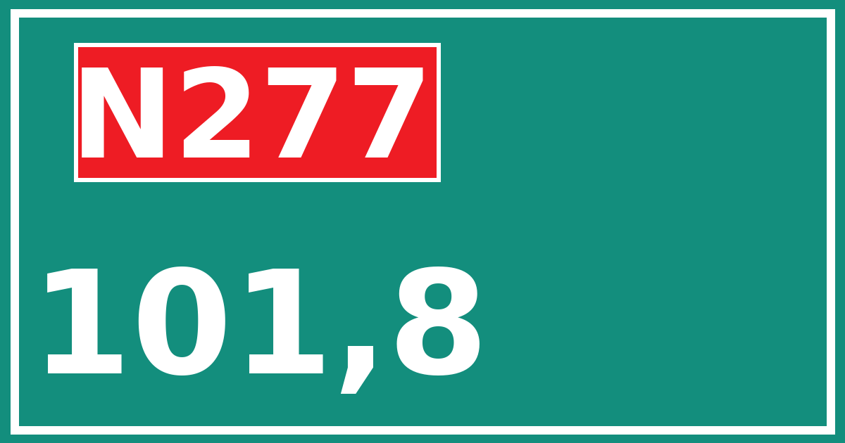 Hectometerbord N277 101,8