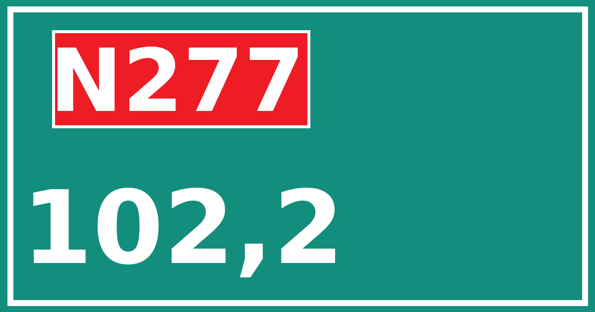 Hectometerbord N277 102,2