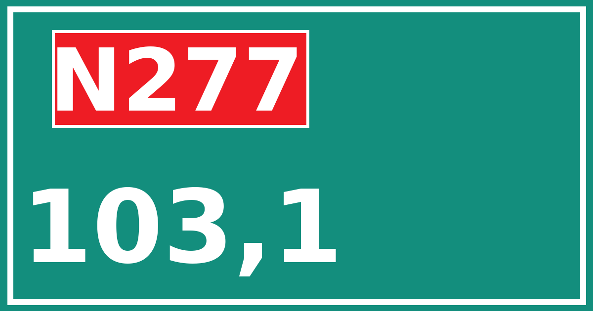 Hectometerbord N277 103,1