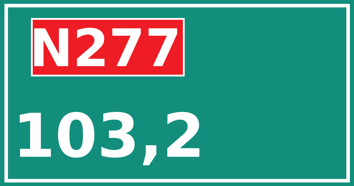 Hectometerbord N277 103,2