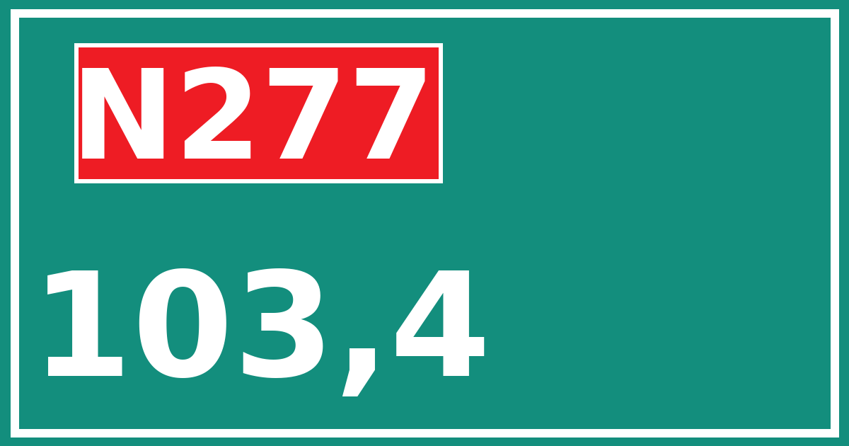Hectometerbord N277 103,4