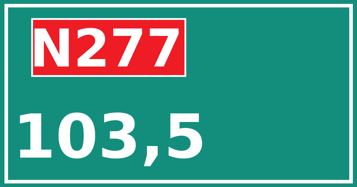 Hectometerbord N277 103,5