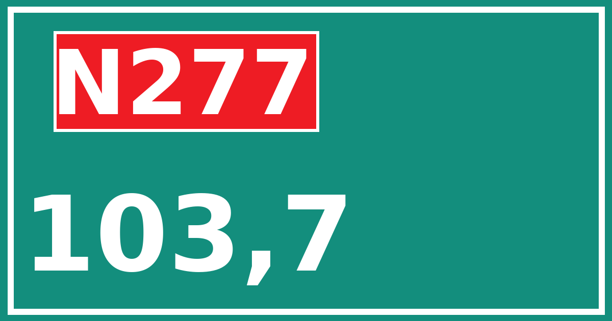 Hectometerbord N277 103,7