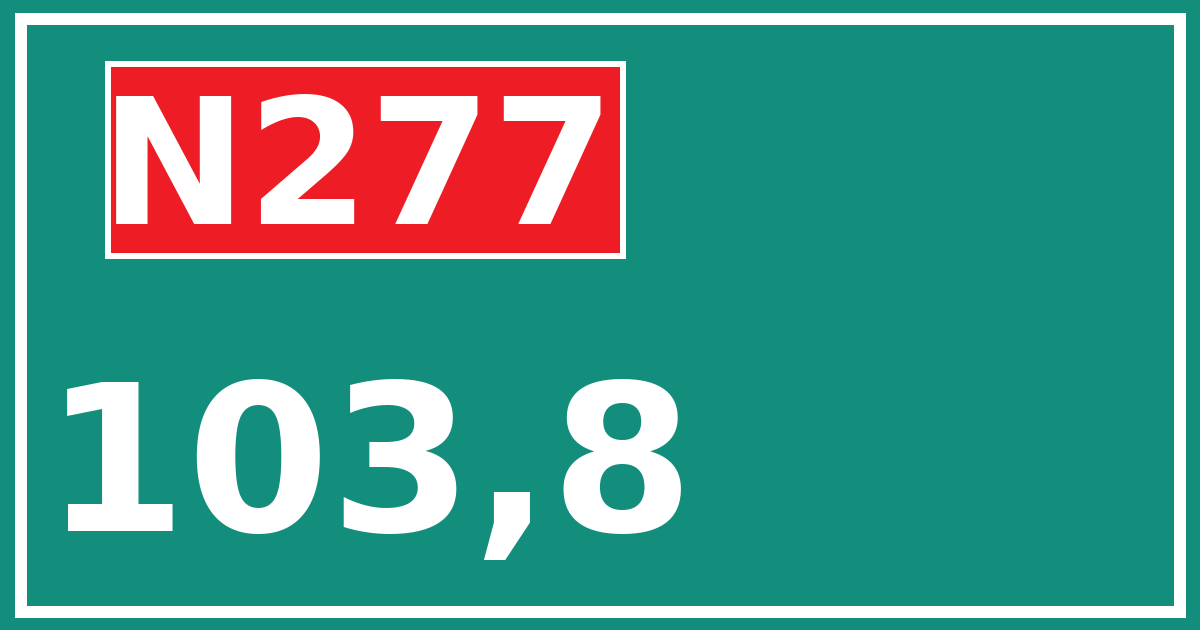 Hectometerbord N277 103,8