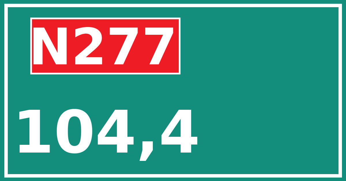 Hectometerbord N277 104,4