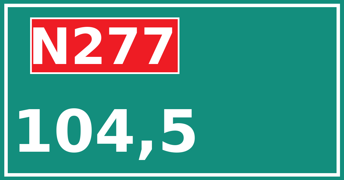 Hectometerbord N277 104,5