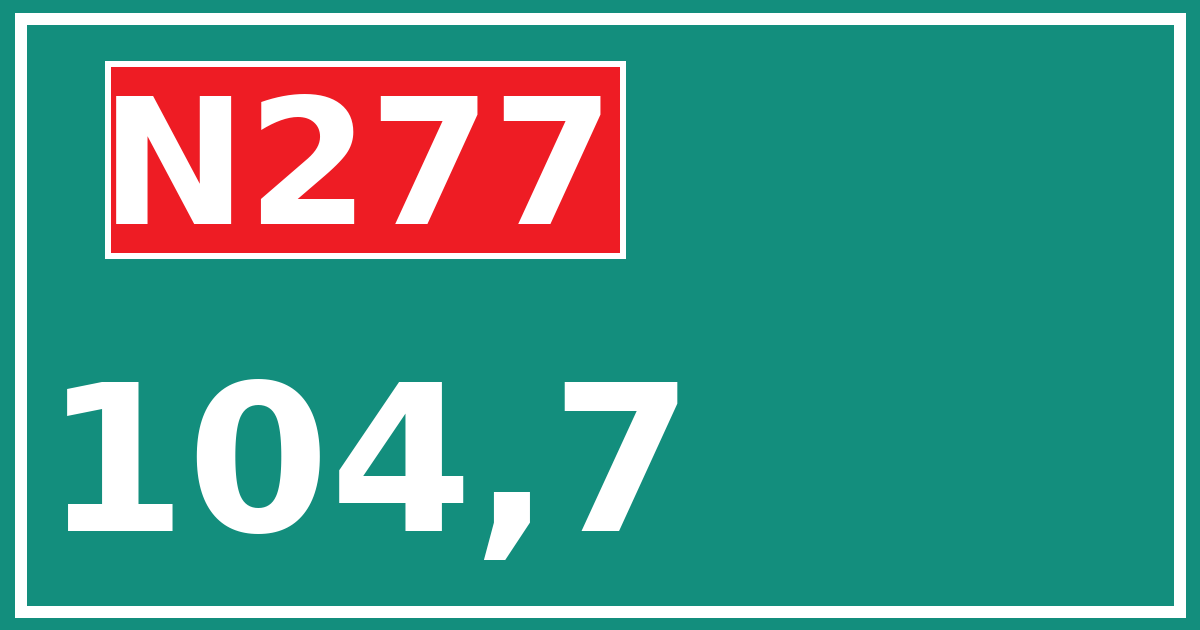 Hectometerbord N277 104,7