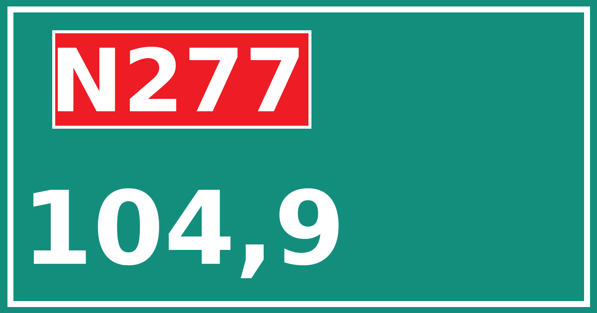 Hectometerbord N277 104,9