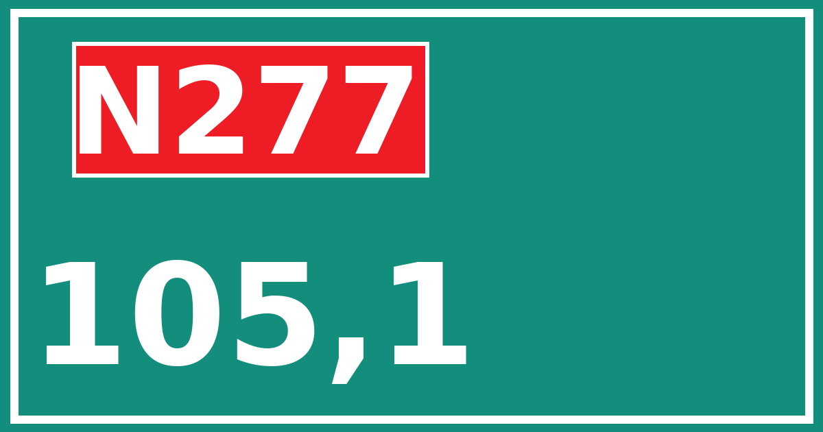 Hectometerbord N277 105,1