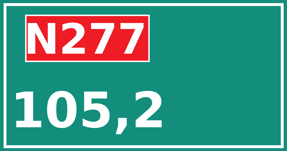 Hectometerbord N277 105,2