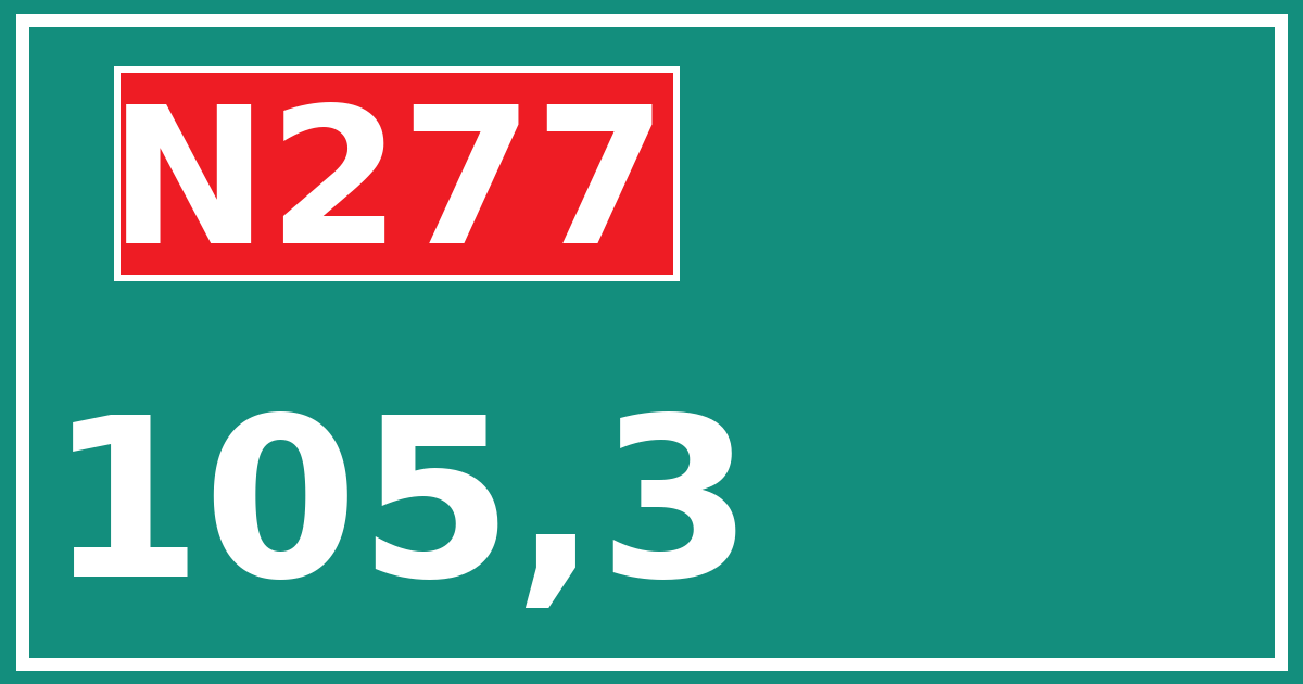 Hectometerbord N277 105,3