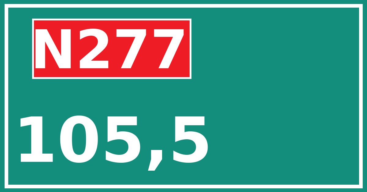 Hectometerbord N277 105,5