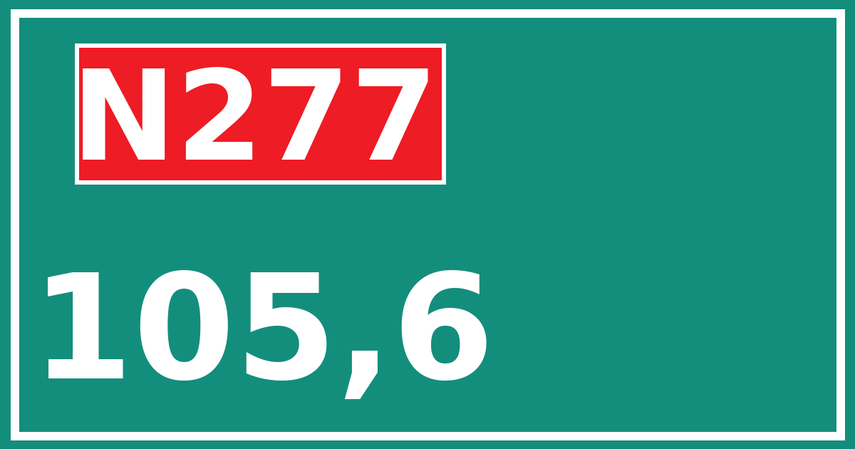Hectometerbord N277 105,6