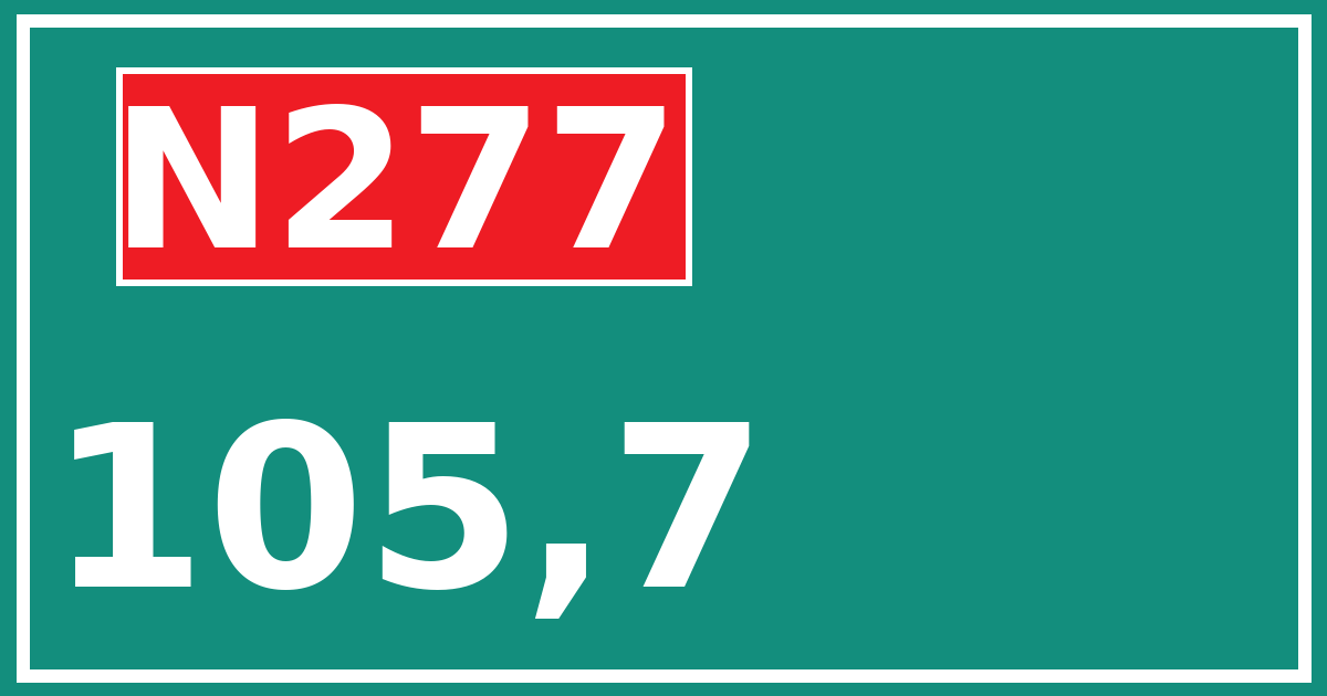 Hectometerbord N277 105,7