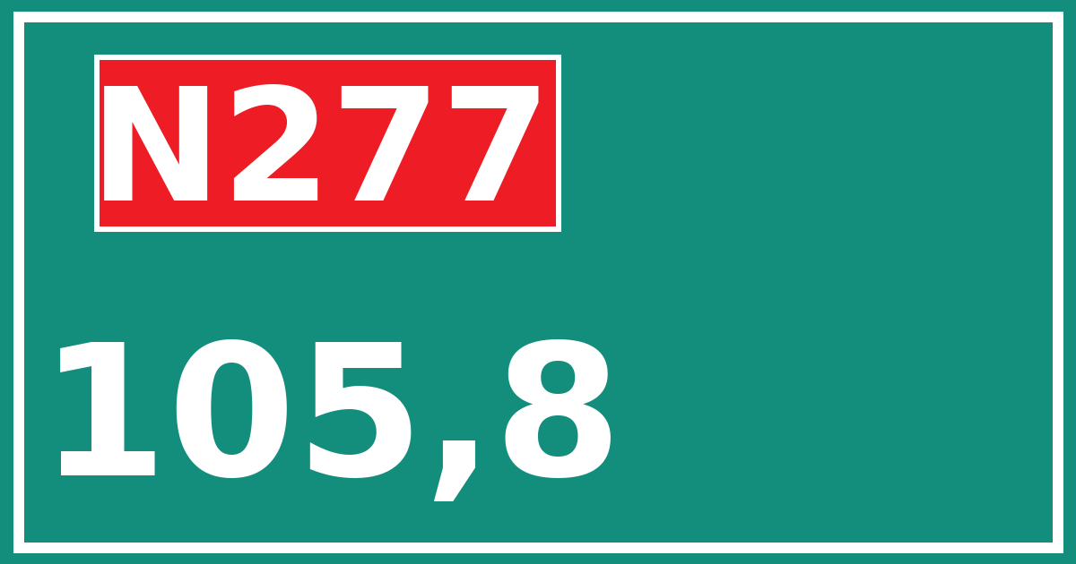 Hectometerbord N277 105,8