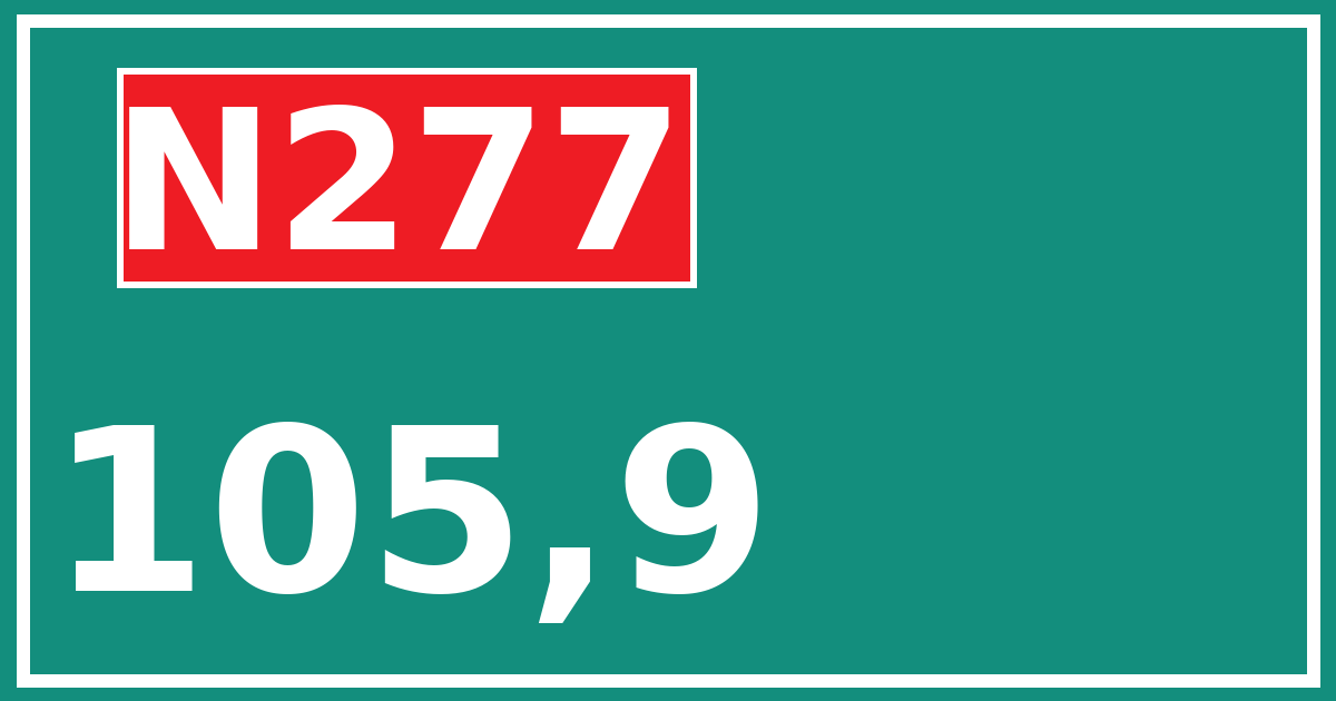 Hectometerbord N277 105,9