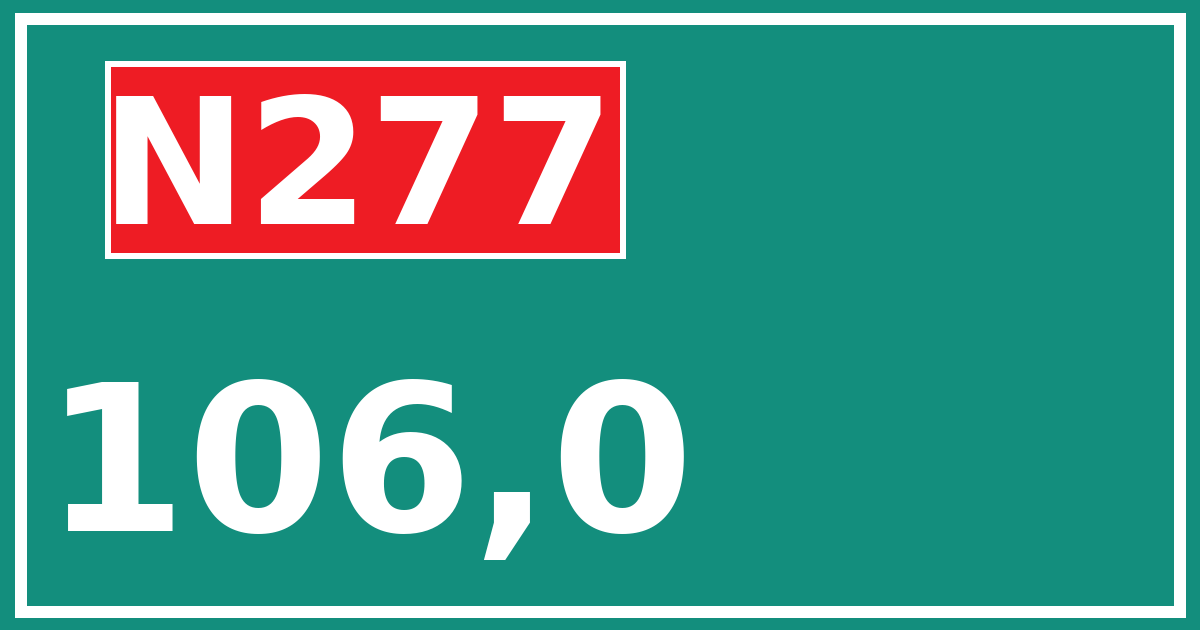 Hectometerbord N277 106,0