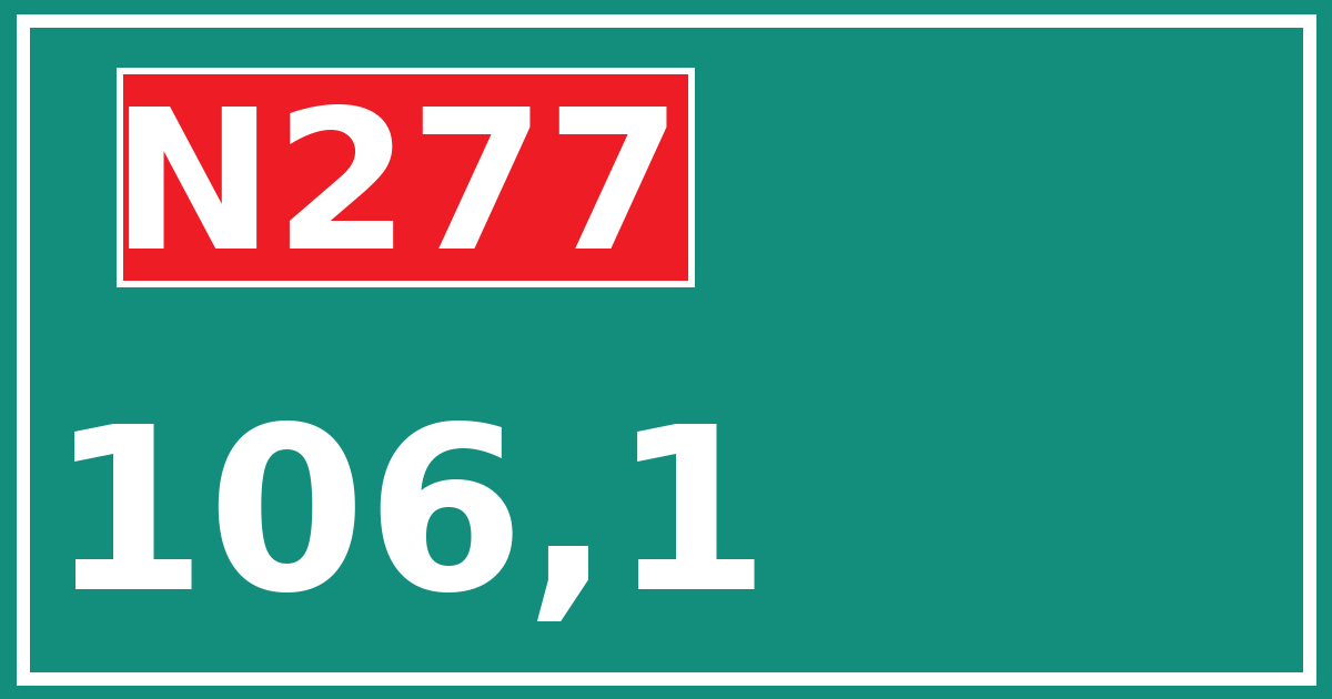 Hectometerbord N277 106,1