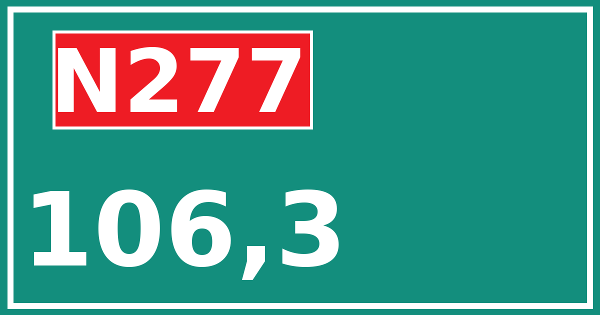 Hectometerbord N277 106,3