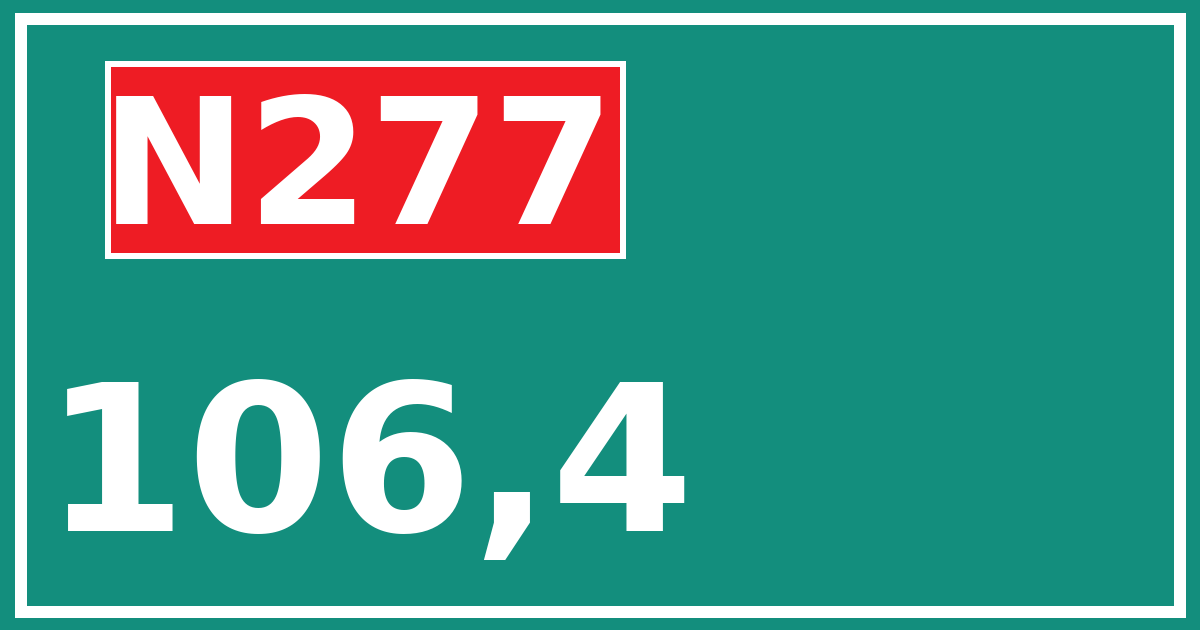 Hectometerbord N277 106,4