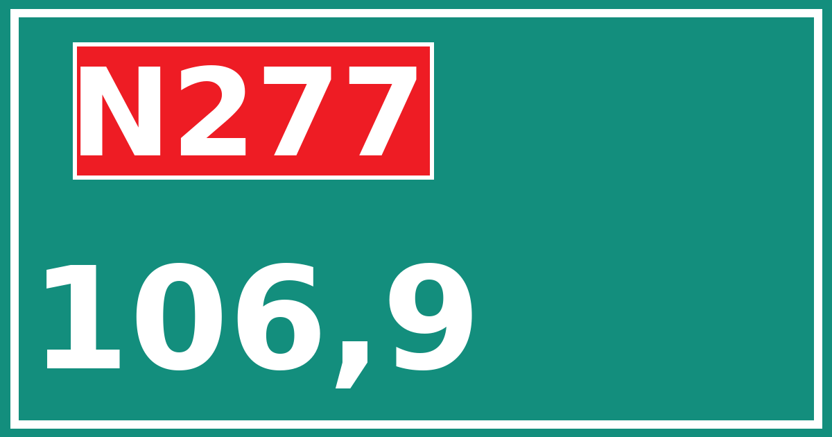 Hectometerbord N277 106,9