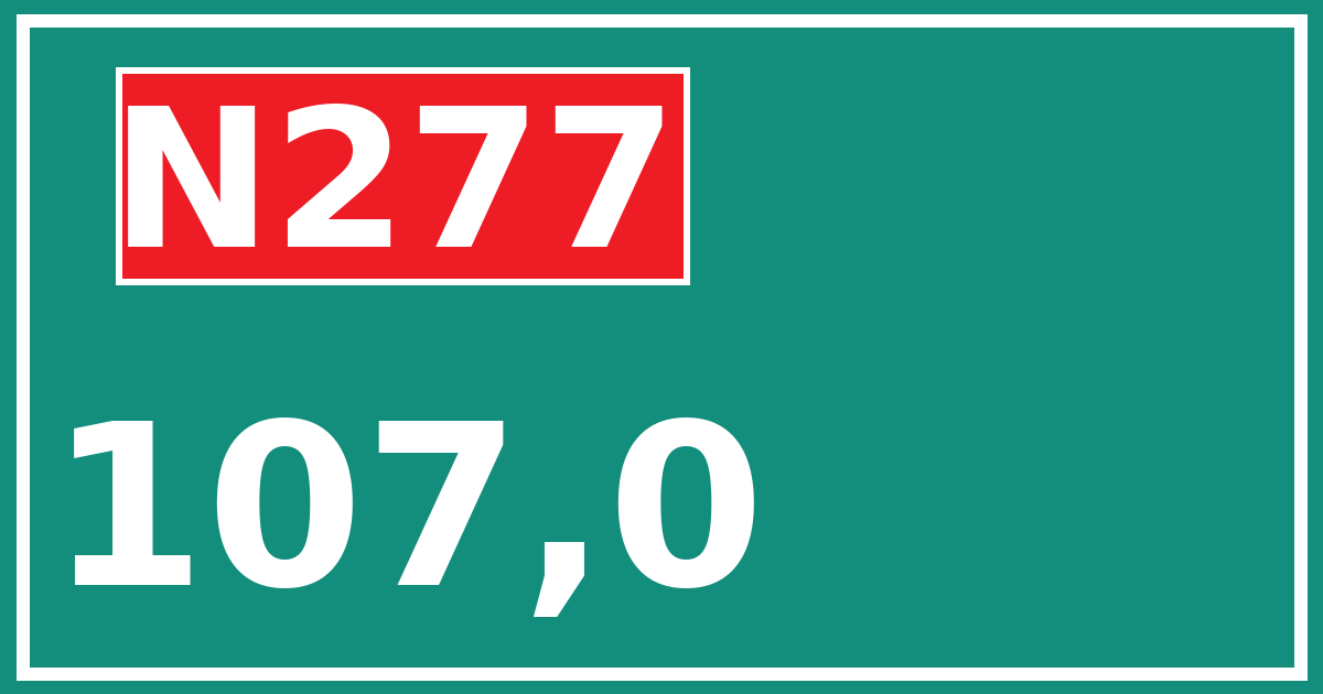 Hectometerbord N277 107,0